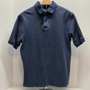 Jos A Bank Mens Stays Cool Navy Blue Polo Golf Short Sleeve Shirt Size‎ M